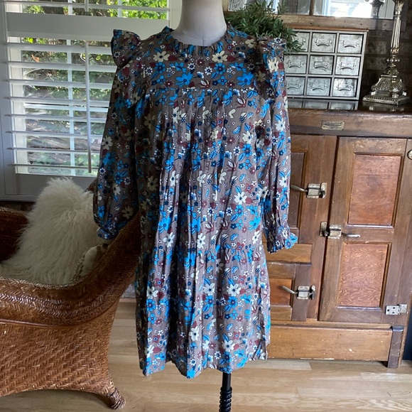 MONKEE''S OF MOUNT PLEASANT GRACE HOLIDAY MOLLY DRESS RUFFLE MODEST LARGE NEW - Picture 1 of 7